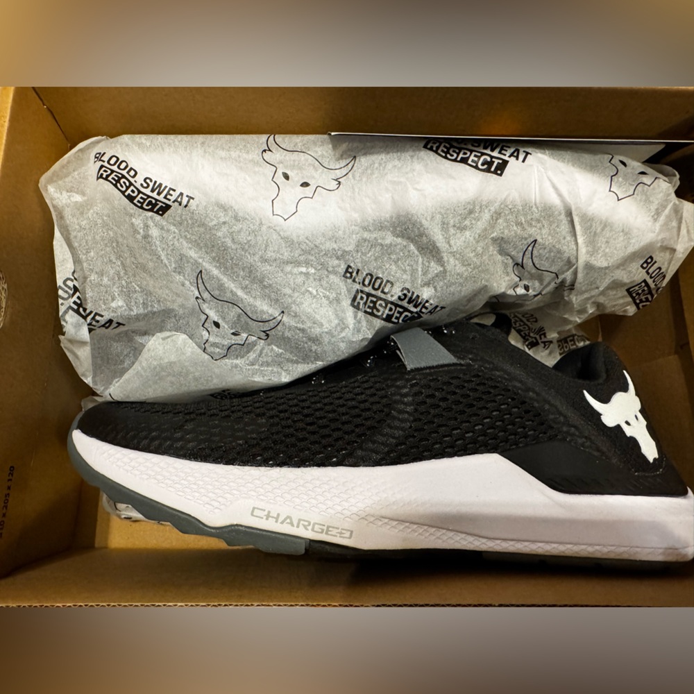 Under Armour Project Rock BSR 2 Training Sneakers — Unisex — black & white - Picture 2 of 5